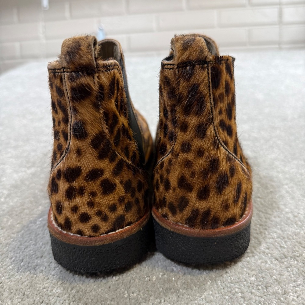 Boden Oakington Leopard Print Calf Hair Chelsea Boots Ankle EU39 US8 Mob Wife - Picture 8 of 14